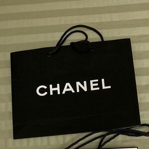 Chanel paper shopping bag 10”x8”x3”